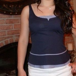 Anthropologie cotton peplum top